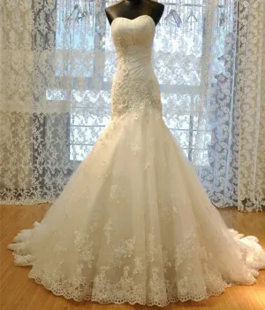 Corset Bodice Lace  Mermaid Wedding Dress at Bling Brides Bouquet online Bridal Store