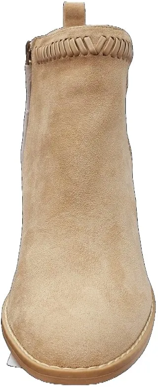 Dolce Vita Jace Dune Suede Fashion Pointed Toe  Mid Block Heel Ankle Boots