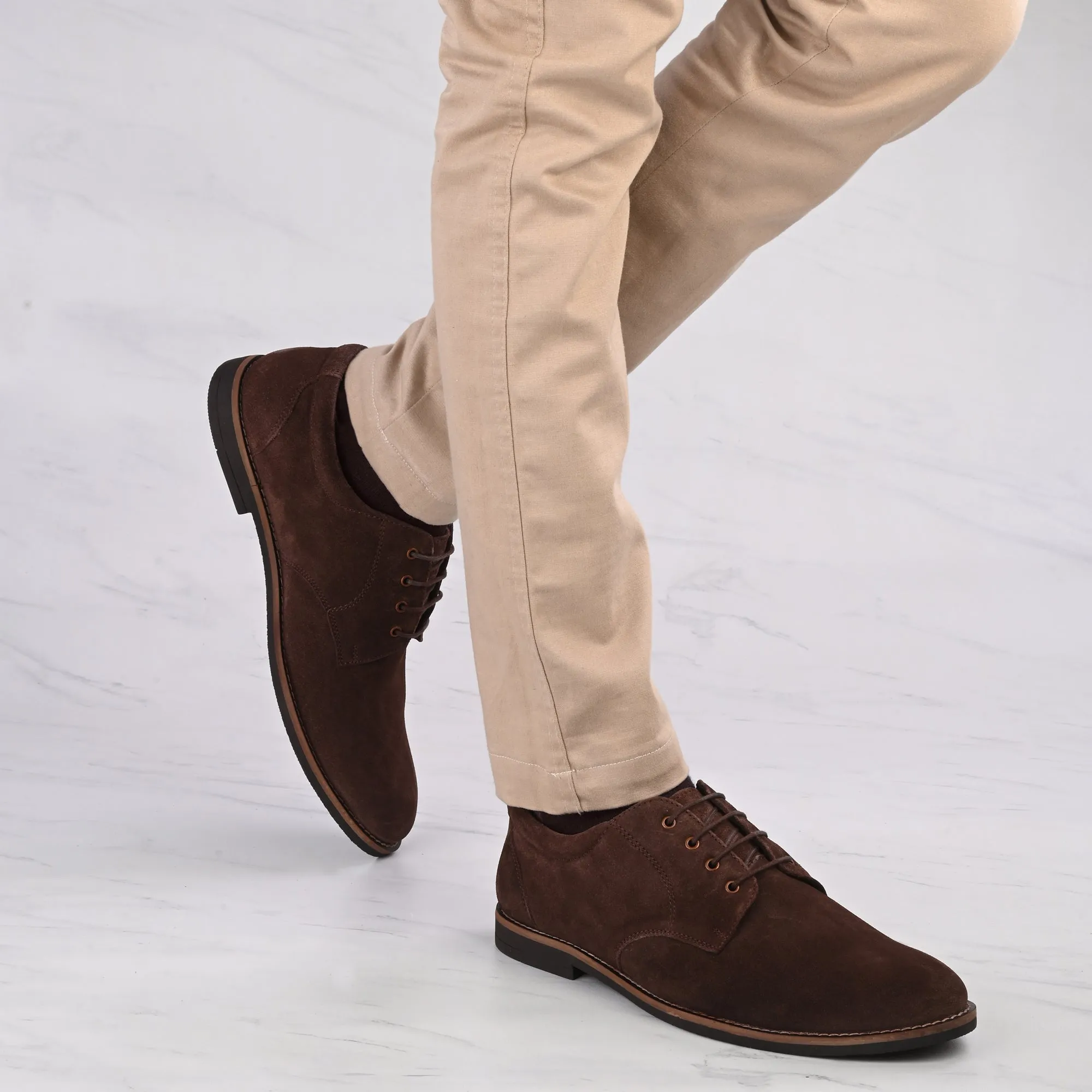 Elite Suede Leather Derby Lace Ups