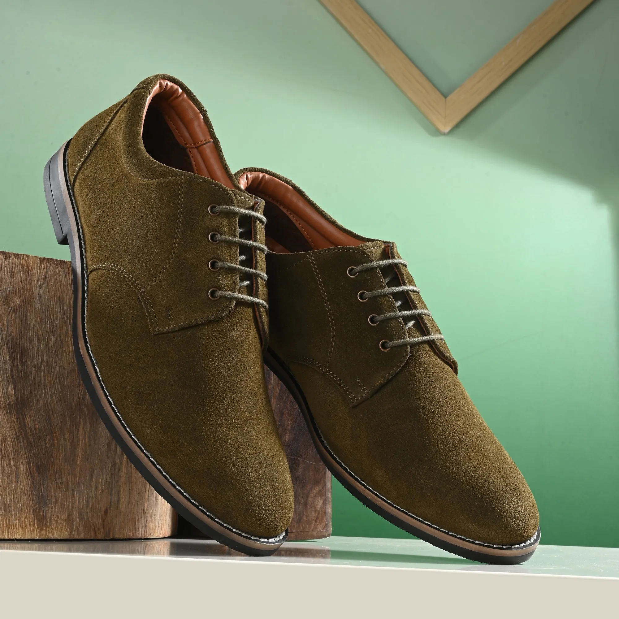 Elite Suede Leather Derby Lace Ups