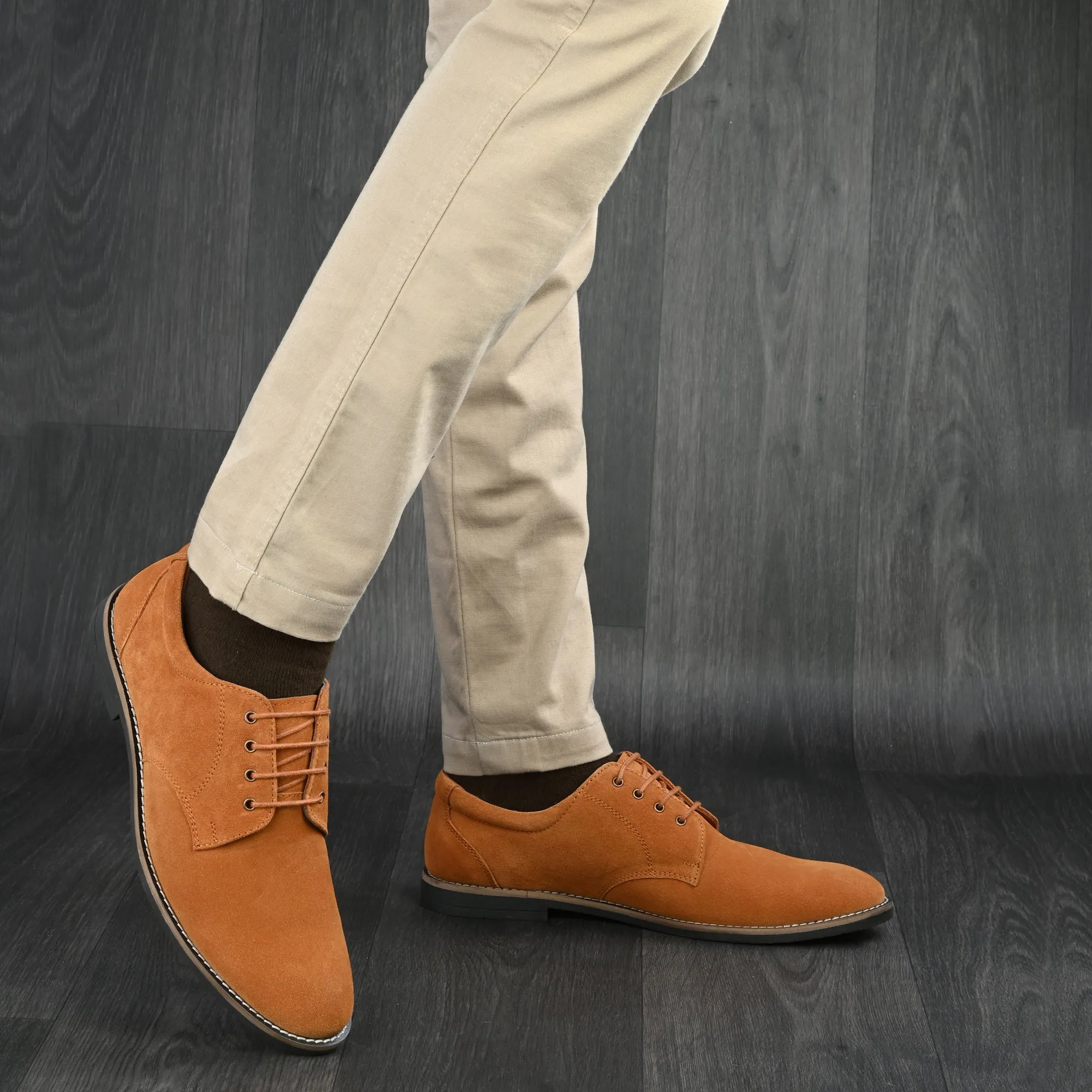 Elite Suede Leather Derby Lace Ups