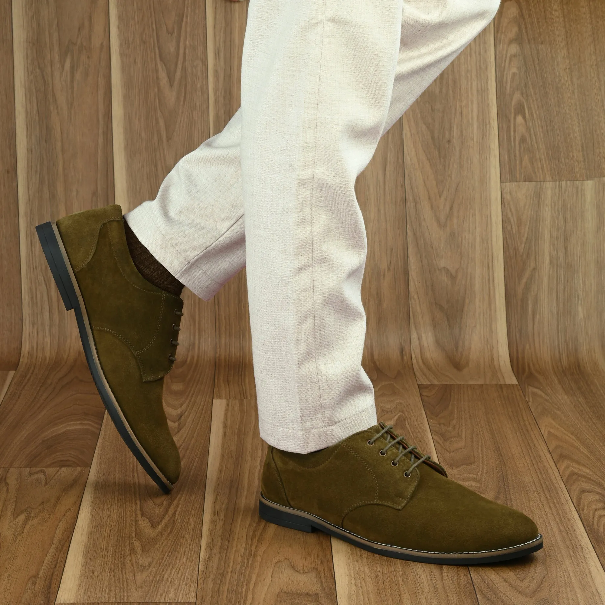 Elite Suede Leather Derby Lace Ups