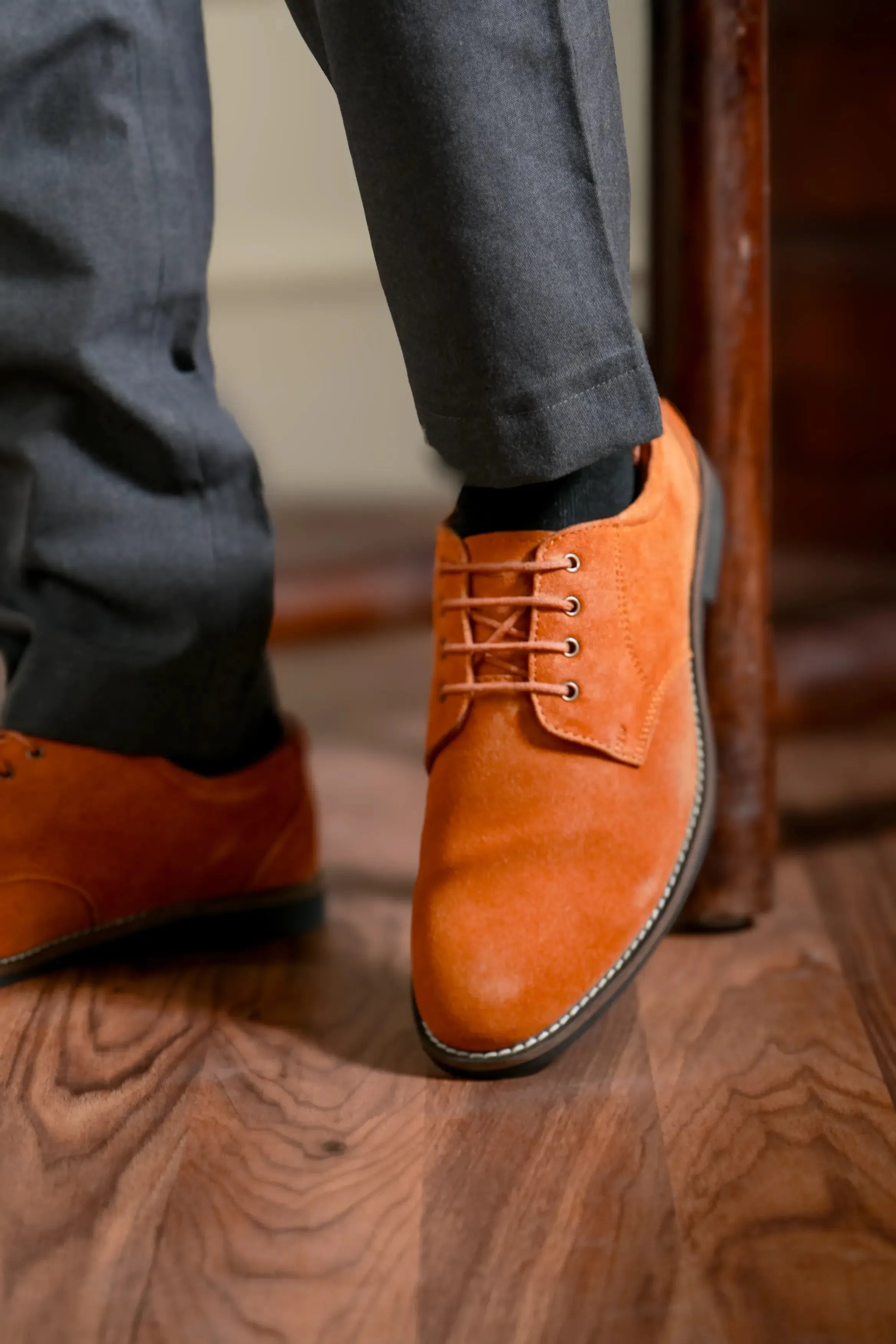 Elite Suede Leather Derby Lace Ups