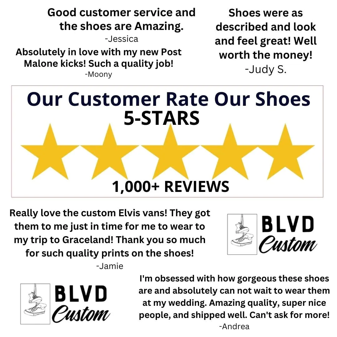 Flying Crane Bird - BLVD Custom Original Slip On Shoes