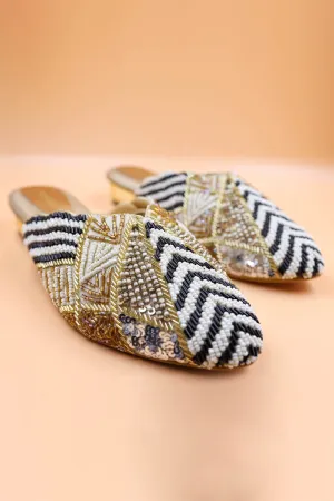 Gold Bead Thread Work Mules