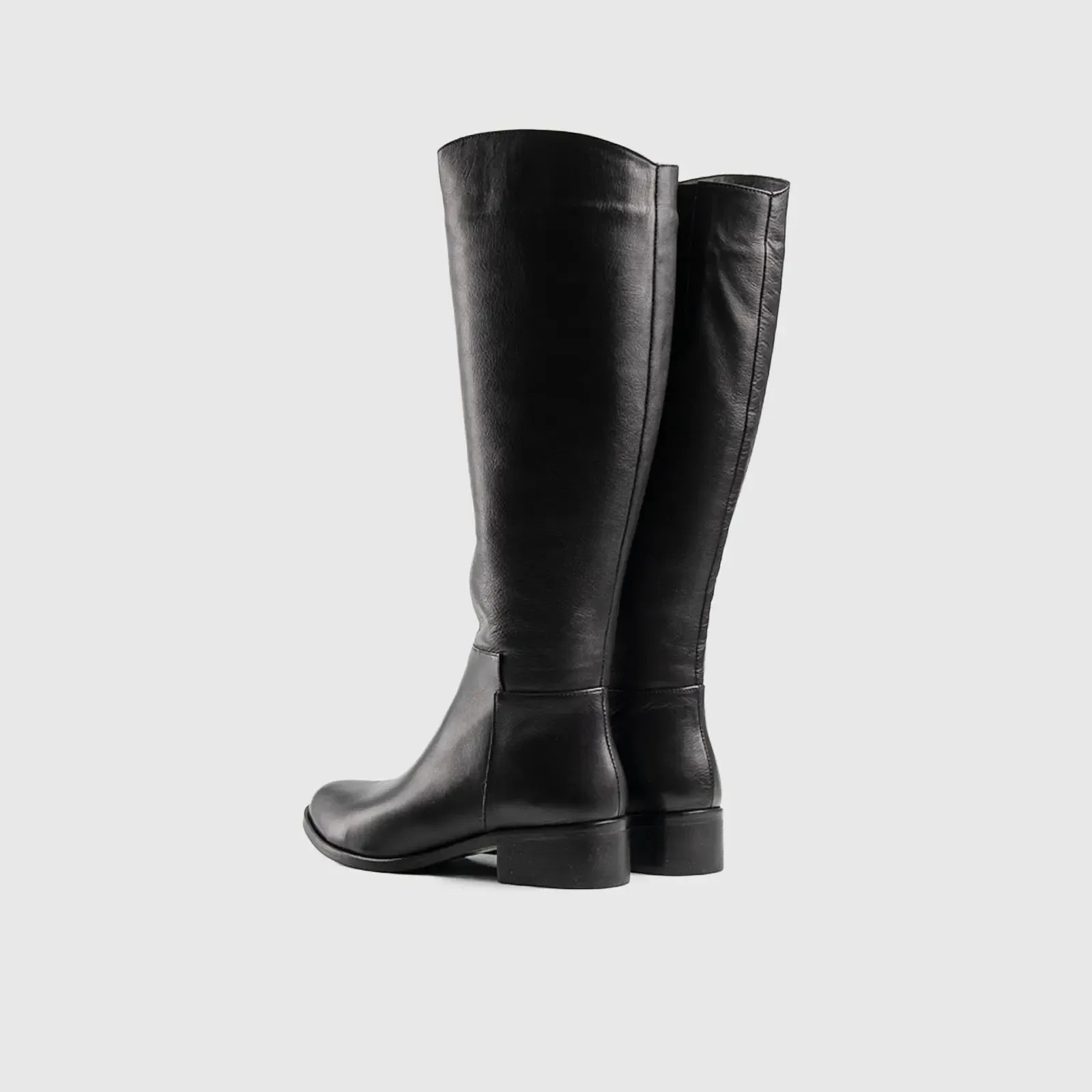 Leather Boots Black 9713