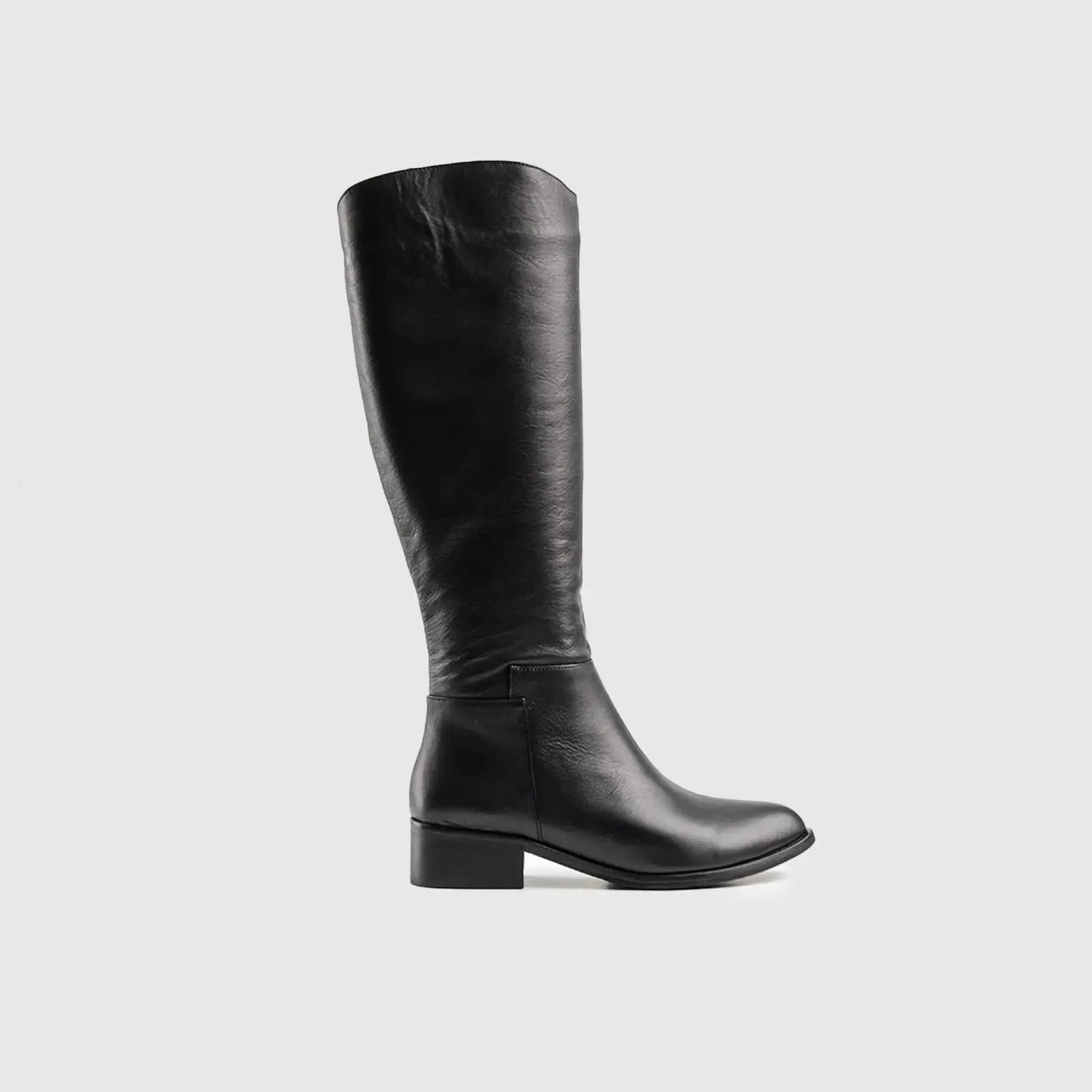 Leather Boots Black 9713