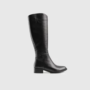 Leather Boots Black 9713