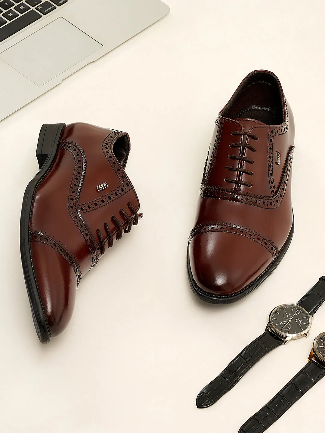 Men's Wine Regular Toe Lace Up Formal (IX2033)