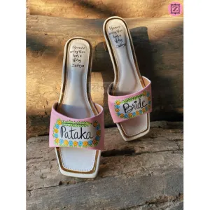 Pataka Bride Baby Pink Sq Toe Heel