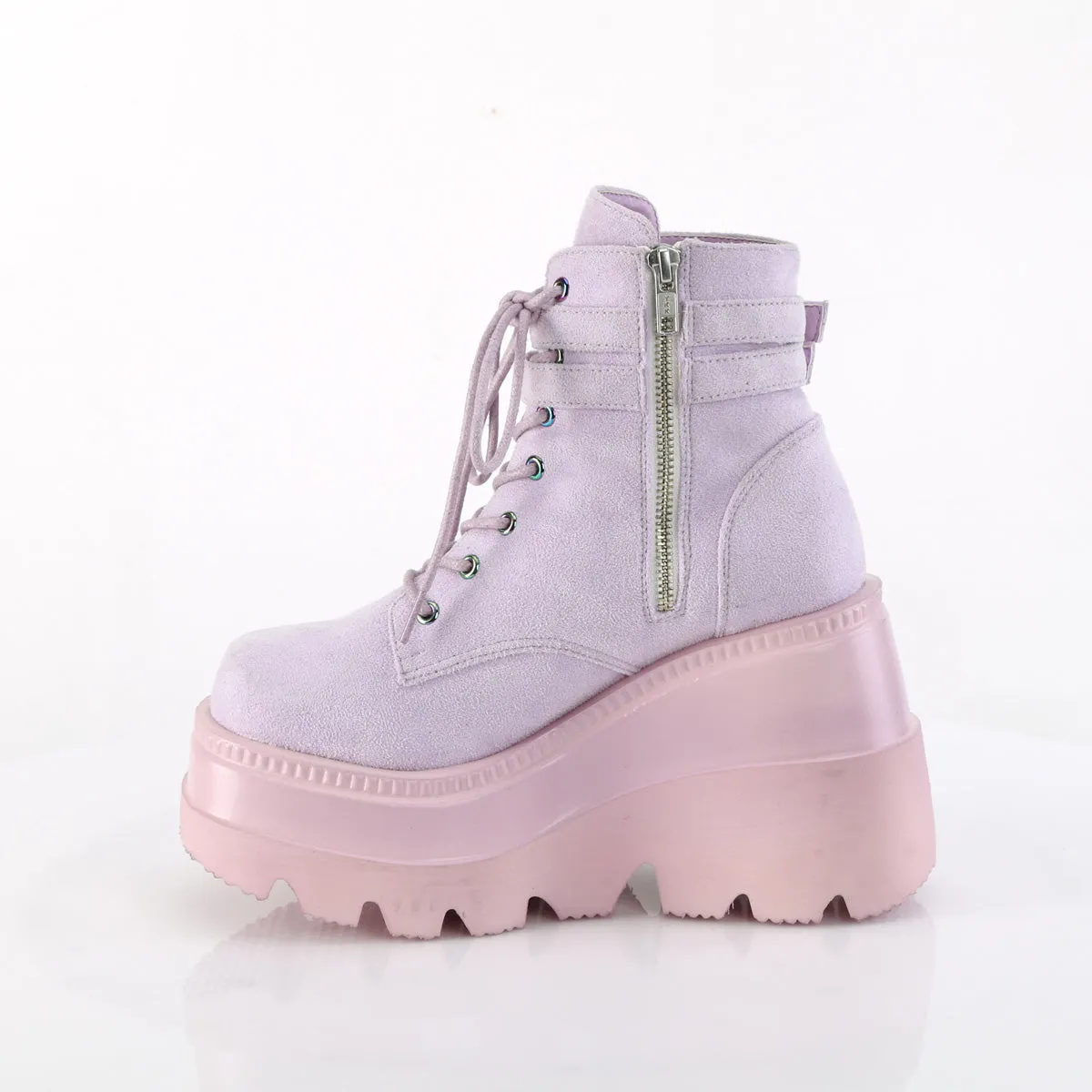 Shaker-52 Wedge Platform Lavender Boots