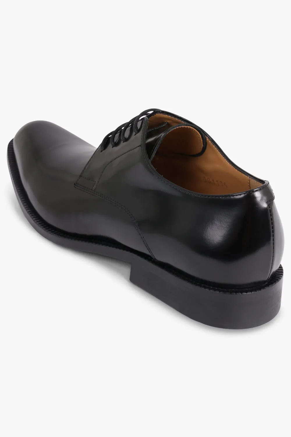 Shiny Heeled Brogue | Black