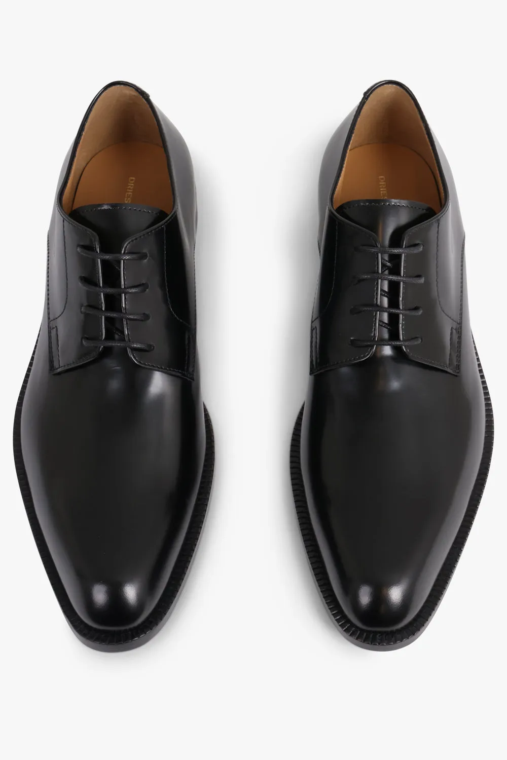 Shiny Heeled Brogue | Black