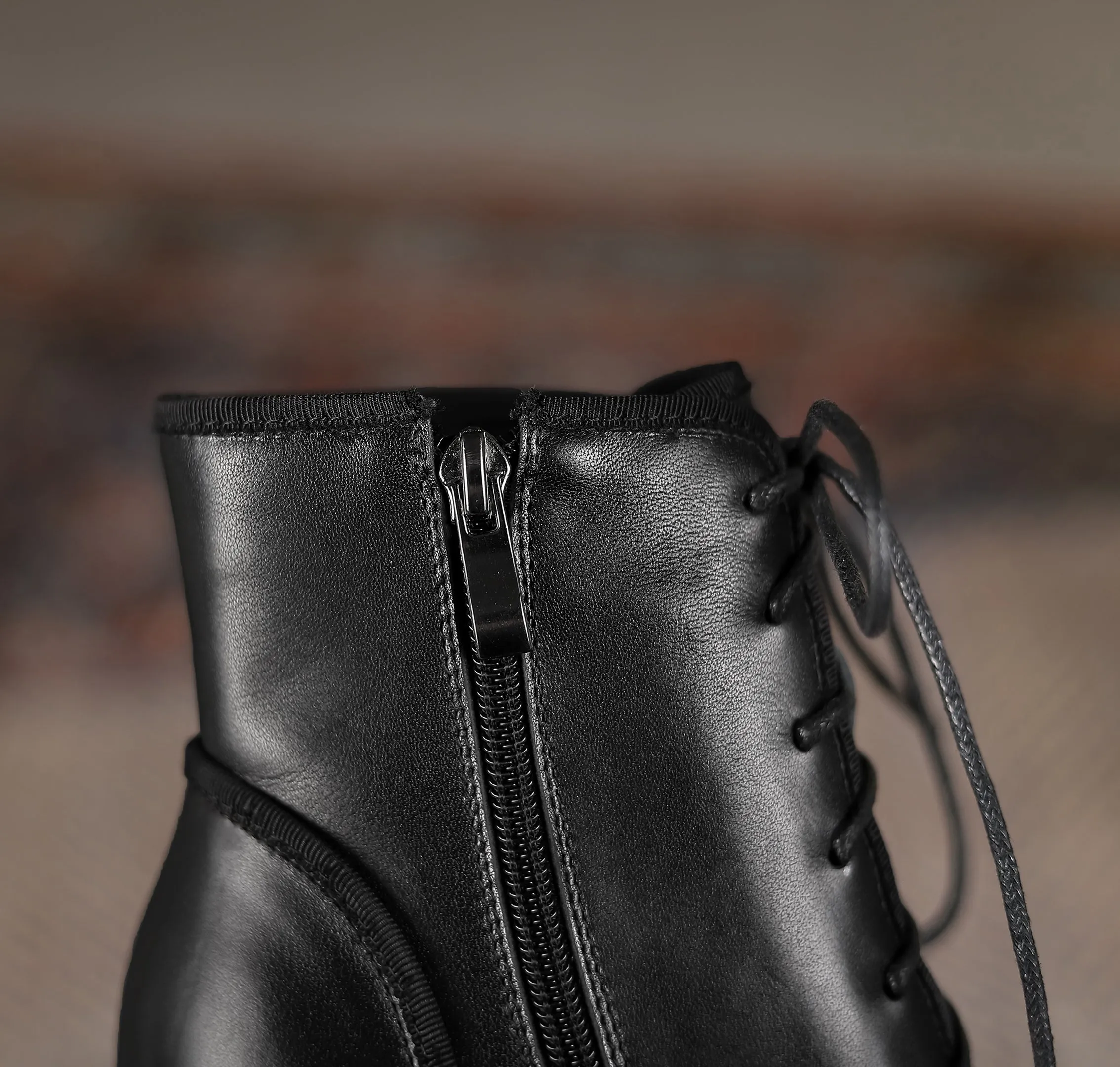 TinaCus Handmade Women's Genuine Leather Platform Front Lace Up Side Zipper Square Toe High Block Heel Ankle Boots