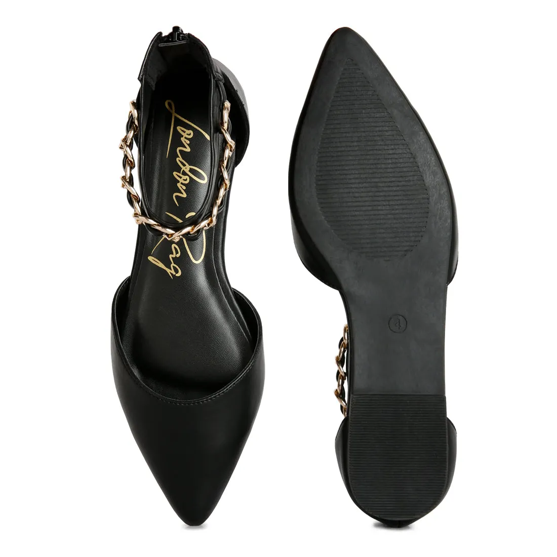 Zurich Slingback Chain Detail Flats
