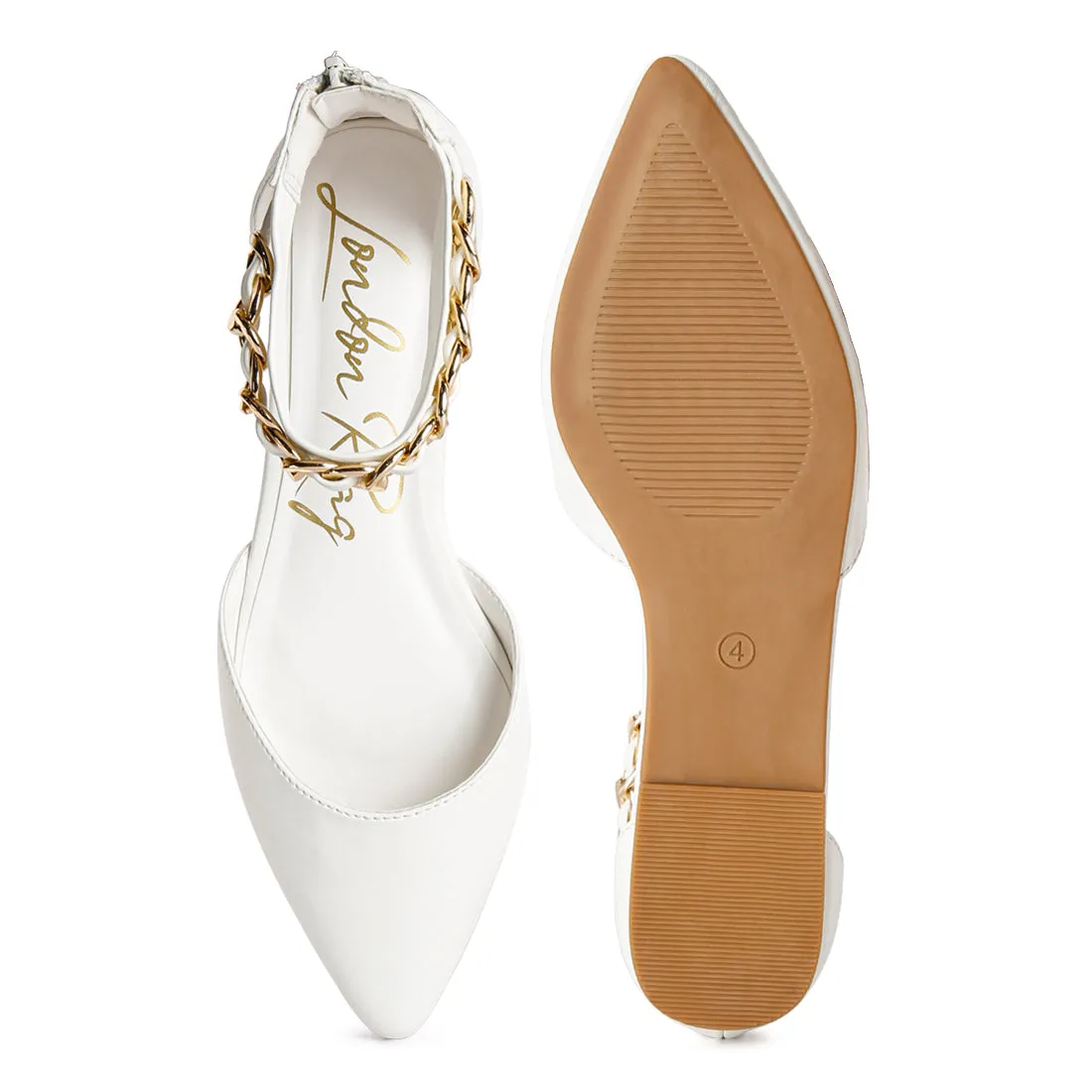 Zurich Slingback Chain Detail Flats
