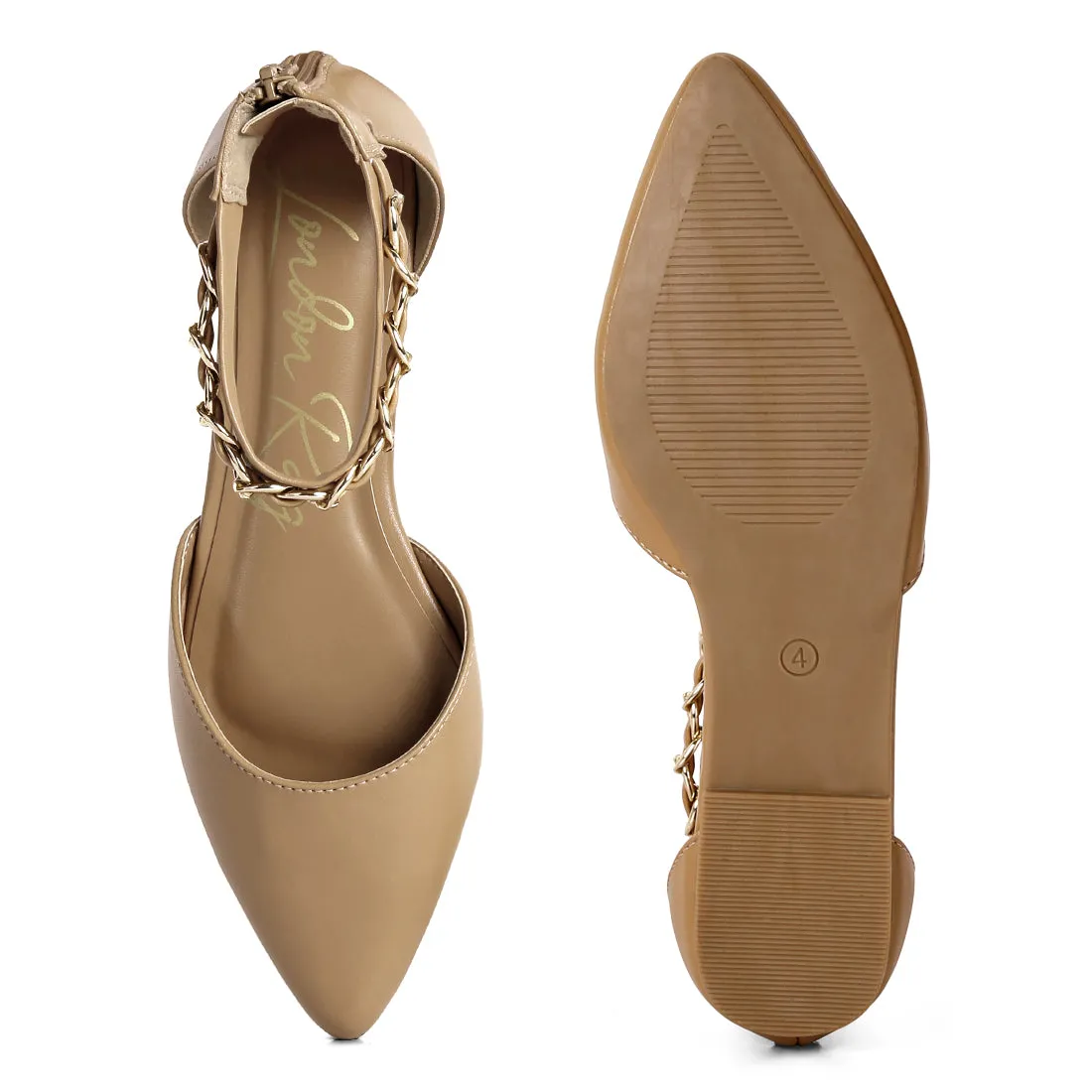 Zurich Slingback Chain Detail Flats