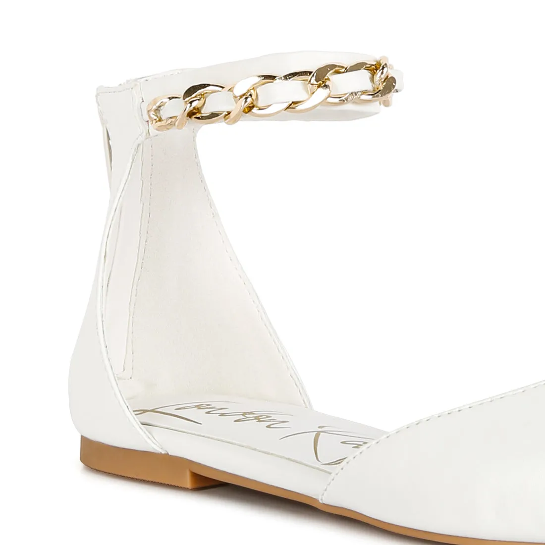 Zurich Slingback Chain Detail Flats